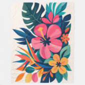 Strand-Boho-Retro-Schatz Fleecedecke (Vorderseite)
