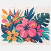 Strand-Boho-Retro-Schatz Fleecedecke (Vorderseite (Horizontal))
