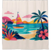 Strand Boho Retro Süße Duschvorhang (Vorderseite)