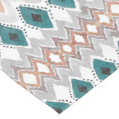 Strand Boho Zickzack Diamant-aquamarines Großer Tischläufer (Ecke)