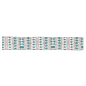 Strand Boho Zickzack Diamant-aquamarines Großer Tischläufer (Horizontal)