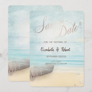 Strand Boot Leuchtturm Save The Date