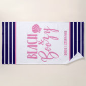 Strand & Boozy personalisierte Braut Strandtuch (Vorderseite)
