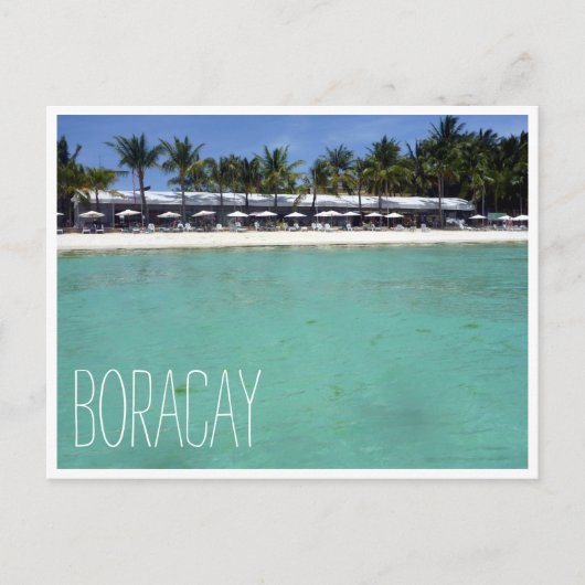 Strand-Boracay-Gewässer Postkarte (Vorderseite)