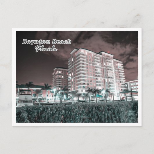 STRAND BOYNTON - PALMSTRAND FLORIDA POSTKARTE (Vorderseite)