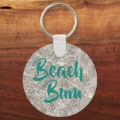 Strand-Bum Wasser auf Strand Sand Schlüsselanhänger (Vorderseite)