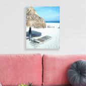 Strand Cabana Tropische Landschaftliche Kunst Leinwanddruck (Insitu (Wohnzimmer))