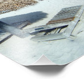 Strand Cabana, weißer Sand mit Wasser Urlaub Fotodruck (Ecke)