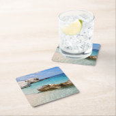 Strand Calas Mariolu, Sardinien-Untersetzer Rechteckiger Pappuntersetzer (Vor Ort)