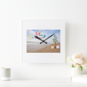 STRAND CHRISTMAS CHRISTMAS KLICKEN QUADRATISCHE WANDUHR (Zuhause)