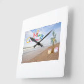 STRAND CHRISTMAS CHRISTMAS KLICKEN QUADRATISCHE WANDUHR (Winkel)