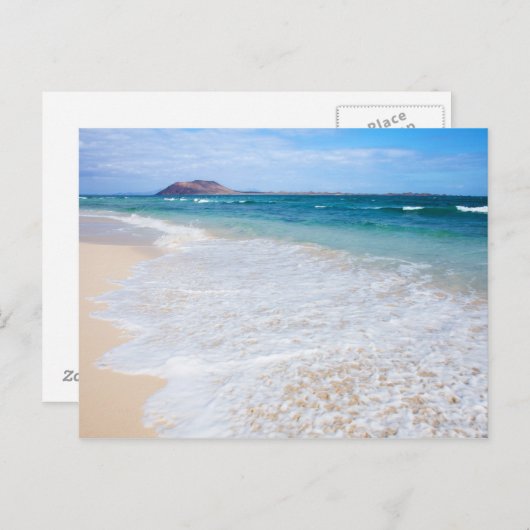 Strand Corralejo Flag Postkarte (Vorne/Hinten)