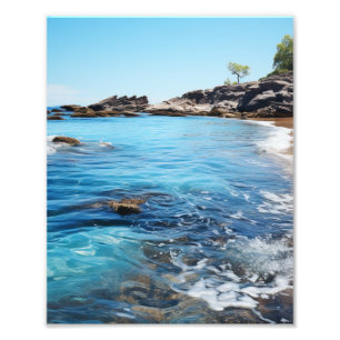 Strand Cove Malerei Meer Surges Fotodruck