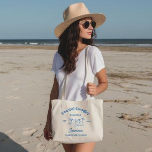 Strand-Cowgirl Blue Ocean Junggesellinnenabschied  Tragetasche