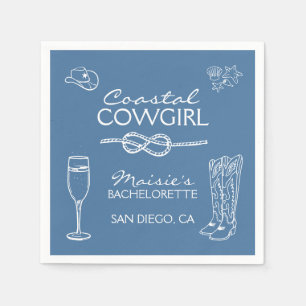 Strand Cowgirl Junggesellinnen-Abschiedsparty-Woch Serviette