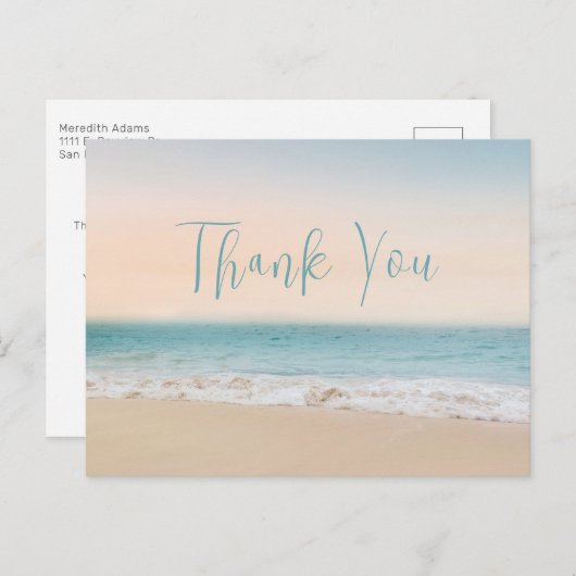 Strand Danke Baby Duwer Gender Neutral Postkarte (Vorne/Hinten)