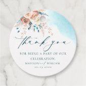 Strand Danke Hochzeit Geschenkanhänger (Vorderseite)