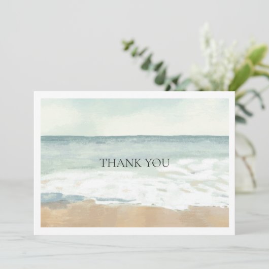 Strand Dankeskarte (Stehend Vorderseite)