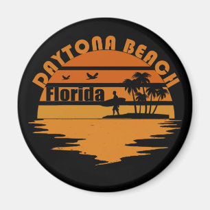 Strand Daytona Vintage Sonnenuntergang Retro-Lands Magnet