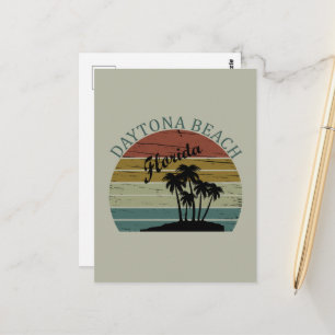 Strand Daytona Vintage Sonnenuntergang Retro-Lands Postkarte