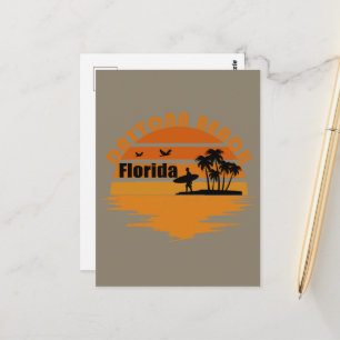 Strand Daytona Vintage Sonnenuntergang Retro-Lands Postkarte