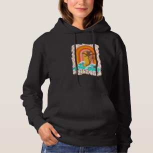 Strand Daze Palmen Wellen Vintage Retro Strand De Hoodie