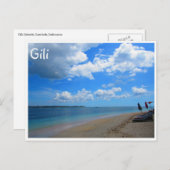 Strand der Insel Gili Postkarte (Vorne/Hinten)