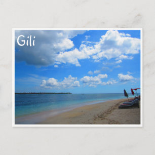 Strand der Insel Gili Postkarte