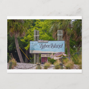 Strand der Insel Tybee Postkarte