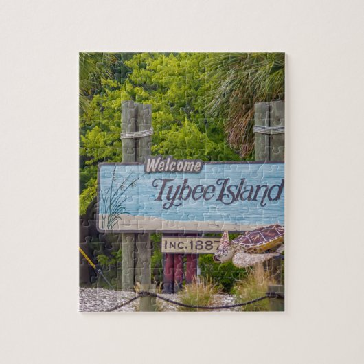 Strand der Insel Tybee Puzzle (Vertikal)