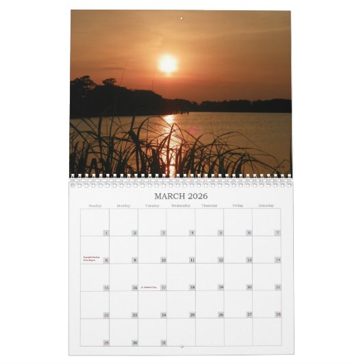 Strand, der Kalender 2016 träumt (Mär 2026)