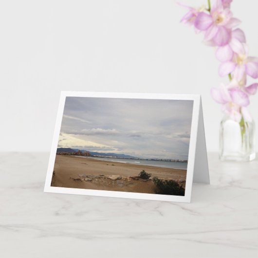 Strand der Malvarrosa von Valencia Landschaft Karte (Orchidee)