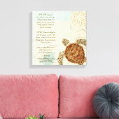 Strand der Meeresschildkröte - 1 Korinther 13 Leinwanddruck (Insitu (Wohnzimmer))