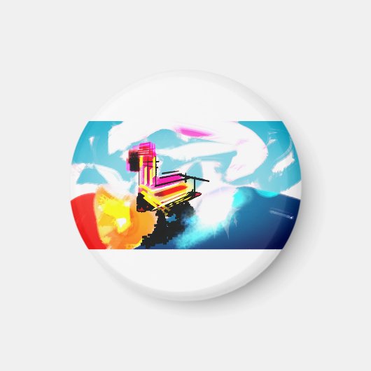Strand der rosa Flamingos Magnet (Vorne)