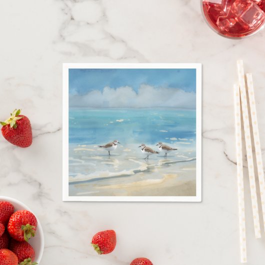 Strand der Sanduferläufer Ozean Serviette (Beispiel)