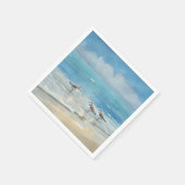 Strand der Sanduferläufer Ozean Serviette (Ecke)
