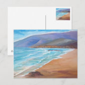 STRAND DER SEE POSTKARTE (Vorne/Hinten)