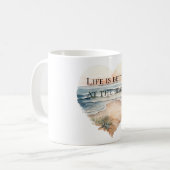 Strand des Herzens Kaffeetasse (Vorderseite Links)