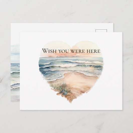 Strand des Herzens Postkarte (Vorne/Hinten)