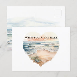 Strand des Herzens Postkarte