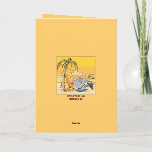 STRAND-DIÄT Gruß-Karte Karte (Rückseite)