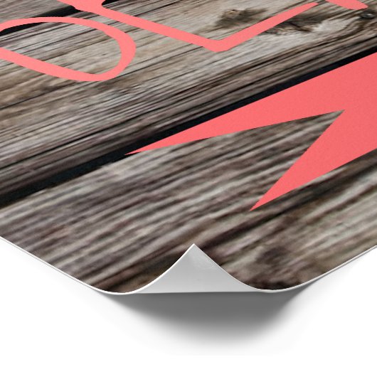 Strand Dieser Weg Imitate Holz Poster (Ecke)