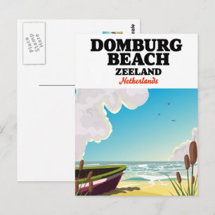 Strand Domburg Zeeland Domburg Beach  Postkarte