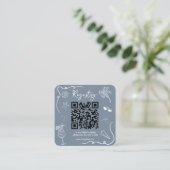 Strand-Doodle-Junggesellinnenabschied QR-Code-Gesc Begleitkarte (Stehend Vorderseite)
