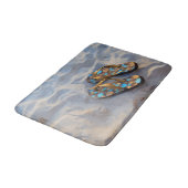 Strand drehen Reinfall-Gold im Sand um Badematte (Schrägansicht)