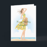 STRAND DRESS DAUGHTER BIRTHDAY CARD DANKESKARTE<br><div class="desc">Eine schöne Geburtstagskarte für Ihre Tochter innen und außen.</div>