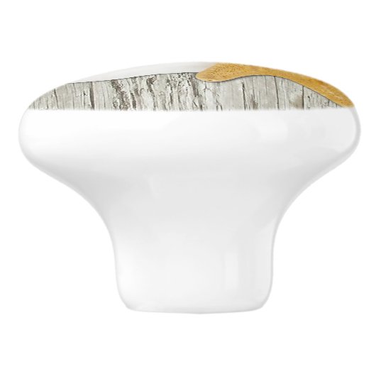 Strand Driftwood Starfish Sand Dollar Keramikknauf (Seitenansicht)