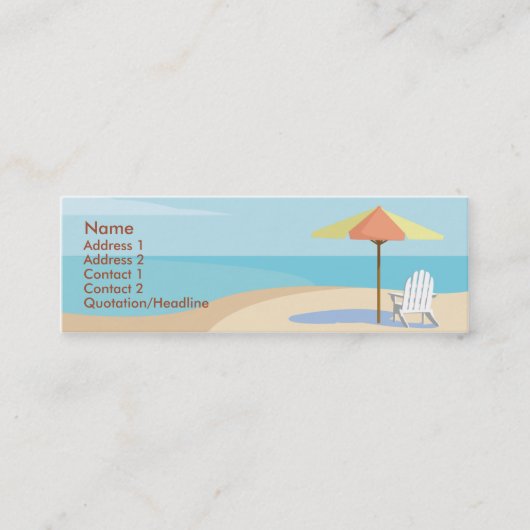 Strand - dünn mini visitenkarte (Vorderseite)