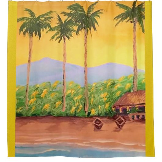 Strand Duschvorhang (Vorderseite)