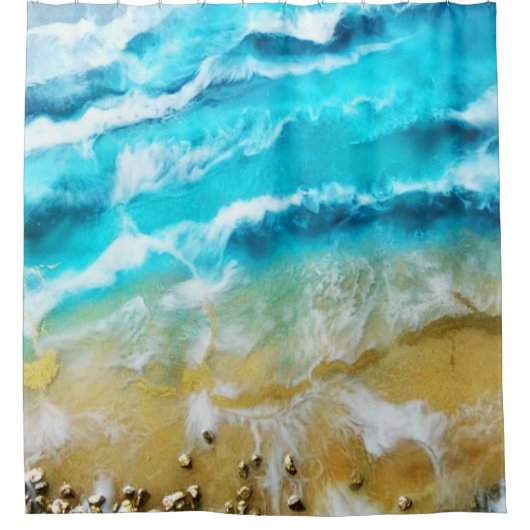 Strand Duschvorhang (Vorderseite)